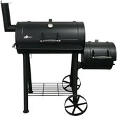 Fire Beam Houtskool Barbecue - Grilloppervlak (LxB) 35 x 66 cm - Smoker - Zwart