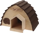 Houten egelhuis met tunnel L35 x B20 x H24 cm