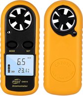 WiseGoods - Windmeter Digitaal - Anemometer - Windsnelheidsmeter - Draagbaar - Geel