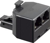 S-Impuls RJ11 (m) - 2x RJ11 (v) telefoon splitter / zwart