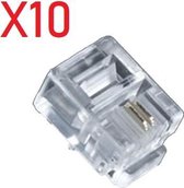 RJ11 6P2C Modulaire Stekker - set van 10 Stuks