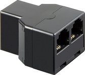 S-Impuls RJ11 (v) - 2x RJ11 (v) telefoon splitter / zwart