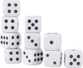 Witte Dobbelstenen Set - 10 Stuks | Dobbelsteen | Dobbelen | Dobbelstenenset Wit  | Yahtzee | Bordspel | Gezelschapsspel | Spelletje | Spelletjes