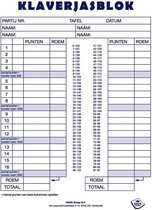 1x Scoreblokken Klaverjassen 50 vellen - Kaartspellen - Familiespelletjes - Klaverjassen score notitieblok