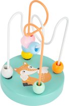 Pastel vos kralenspiraal - Houten speelgoed vanaf 1 jaar