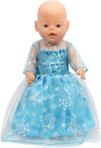Dolldreams Prinses Elsa Poppen Jurkje - Geschikt voor Baby Born en andere Poppen tot 43 CM
