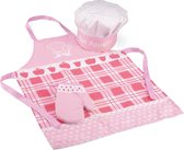 New Classic Toys Keukenschort Roze Inclusief Kookmuts en Ovenwant