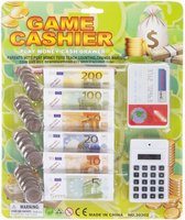 Mega Creative - Speelgeld - Bankbiljetten en Munten - met credit card en rekenmachine