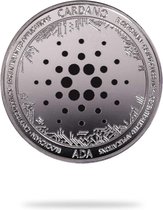 Cardano munt zilver - cryptotoken - fysieke munt