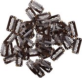 Extension Clips - Clipjes voor Haar Extensions - Bruin - 20 stuks