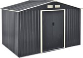 Tuinhuis tuinschuur met schuifdeur 277x191x192 cm 9 m³ donkergrijs