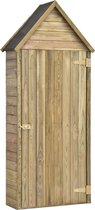 vidaXL Tuinschuur met deur 77x28x178 cm geïmpregneerd grenenhout