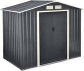 Tuinhuis tuinschuur met schuifdeur 213x127x185 cm 4 m³ donkergrijs