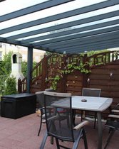 Verandabrabant® - Overkapping - Serre - Veranda - Terrasoverkapping - Polycarbonaat - Antraciet - 300 cm x 200 cm