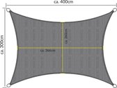 Sol Royal - SolVision HS9 - Zonnezeil rechthoekig 300x400 cm - HDPE Ademend - Zonwering UV-bescherming - Antraciet