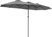 Kingsleeve XXL Parasol 460cm Slinger UV40  Waterafstotend Antraciet