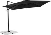 VONROC Premium Zweefparasol Pisogne 300x300cm - Draai- en kantelbaar – UV werend UPF 50+ doek - Antraciet/Zwart – Incl. duurzame beschermhoes