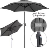 Kingsleeve Parasol Antraciet 200 cm met Zwengel en Kantelmechanisme Terras Tuin