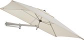 Easysol Rechthoekige Muurparasol - 200 x 140 cm - Parasol voor Muur of Wand - Gebroken Wit