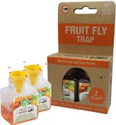 Super Ninja - Fruit Fly Ninja® - Fruitvliegjes vanger - 100% natuurlijk en Milieu verantwoordelijk - 2 pack