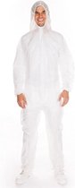 Overall wegwerp wit L - Coverall 40g/m2