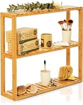 Blumfeldt Badkamer rek 3 etages - 100% bamboe - 60 x 54 x 15 cm - Wandmontage mogelijk