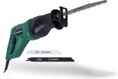 VONROC Reciprozaag – 900W – Draaibaar handvat – Incl. 3 zaagbladen voor hout & metaal