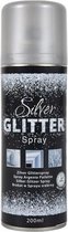 Glitterspray |  Spuitverf Met Glitter en Diamant Effecten | Zilver |Voor Binnen en Buiten| 200ml |  kerstmis versiering | kerstversiering