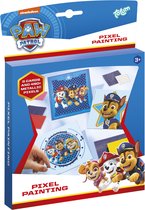 Totum - PAW Patrol Pixel set - mozaïkkunst maken - 3 kaarten versieren met meer dan 500 metallic pixels