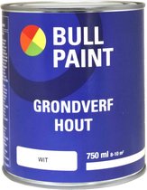 Bullpaint grondverf hout wit - 750 ml.