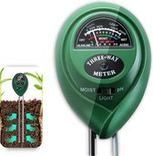 LBB 3 in 1 Soil Meter - PH meter - Grond - Vocht meter - licht meter - Universeel - Vochtigheidsmeter - Vochtmeter planten - watermeter voor kamerplanten