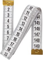 Meetlint 150 cm wit - 1,5 meter - Flexibel - Lintmeter - Naaigereedschap/naaibenodigdheden - Fournituren - Kledingmaker