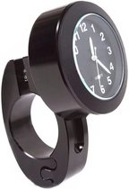 WiseGoods Motor Stuur Horloge - Scooter Klokje - Horloge - Klok - Waterdicht - Schokbestendig - RVS Zwart