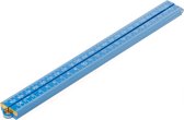 Duimstok met kop plastic blauw 1meter