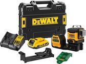 DeWalt DCE089D1G18 12V / 18V Li-ion accu zelfnivellerende 3x 360 graden kruislijnlaser set (1x 2.0Ah accu) in koffer - 3 lijnen - 30m - groen