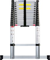 ALDORR Home - Telescoopladder 3,80 meter - met Stabilisatievoet en Soft closing