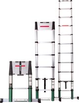 VONROC Telescopische ladder Professioneel – 3.8m – met softclose & dwarsbalk – Veilig & solide