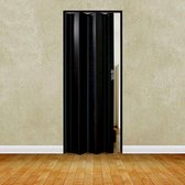 Nieuw! Fortesrl Maya zwarte vouwdeur zonder glas met slot BxH 83x214 cm uitbreidbaar max. tot 117 cm