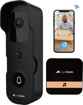 Deurbelset - AyeCam Draadloze Video Deurbel - WiFi - Nachtvisie - Bewegingsdetectie - 1080P - Waterdicht - Inclusief 32 GB Micro SD & Chime - Nederlandse Handleiding