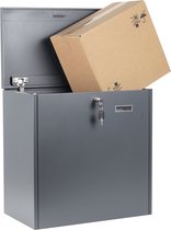 Pakketbrievenbus - Pakketbox - Brievenbus - Dropbox voor postpakketjes - Hangend - 51 x 32 x 50 cm - Grijs