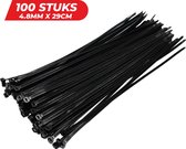 24ME® Ultra Strong Tie Wraps - 4.8 mm X 30cm - Kabelbinders - Tyraps - 100 stuks Kabelbinders