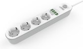 LDNIO 4-voudige stekkerdoos met 4x usb - Stekkerdoos - Stekkerdoos met USB - Snel opladen - Fast charge - Snelladen