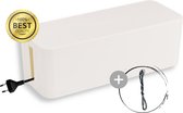 Opbergbox Stekkerdoos + Gratis Kabelbinders - Maat L - Duurzaam, Hittebestendig & Stevig Materiaal - Wit