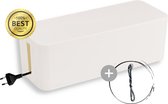 Opbergbox Stekkerdoos + Gratis Kabelbinders - Maat L - Duurzaam, Hittebestendig & Stevig Materiaal - Wit