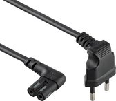 Goobay Stroomkabel met C7 / 8-vormige plug - haaks / zwart (voor o.a. Sonos) - 5 meter