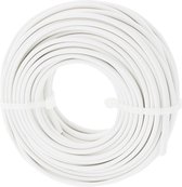 Huishoudsnoer – plat – belastbaar tot 1200W – 2 x 0.75 mm² – 20 m – wit