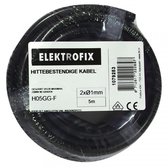 Elektrofix Hittebestendige kabel - tot 90 graden - 2x1mm² - 5 meter