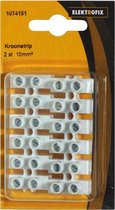 Elektrofix kroonstrip / kroonstenen 10 mm² | 2 strips van 6 stuks | wit