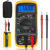 Strex Digitale Multimeter - AC / DC - Incl. 9V Duracell Batterij, Klemtangen & Opberghoes - Multi Meter