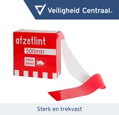 Afzetlint 500 meter rood/wit - Sterk en trekvast